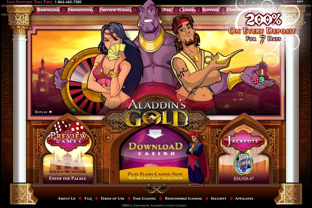 Aladdins Gold Casino Review USA Accepted